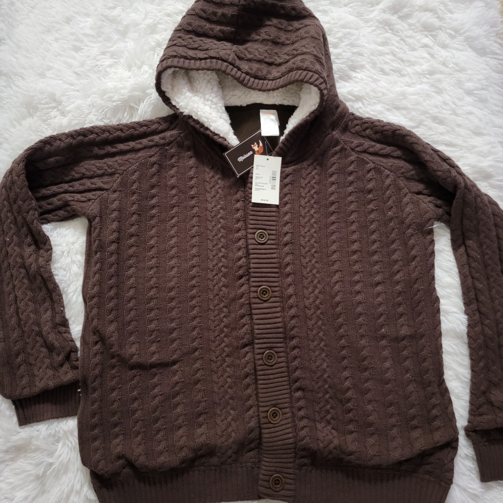 Gymboree Boys Sherpa Lined Hoodie Sweater/Jacket